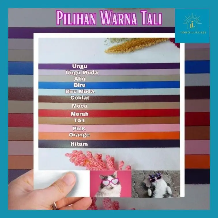 L'Lusi_ Kalung Kucing Custom Nama Bahan Liontin Akrilik Silver Gratis Lonceng Bunyi Anyaring 2