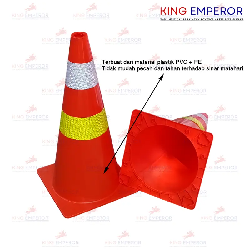 Safety Traffic Cone 72CM PVC Plastic / Kerucut Lalu Lintas 72CM Plastik PVC 1