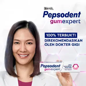 Pepsodent Toothpaste Pasta Gigi Gum Expert Whitening & Fresh Menjaga Gusi Rekat Pada Gigi dan Efek Napas Segar isi 100 Gram Memutihkan Perawatan Gusi
