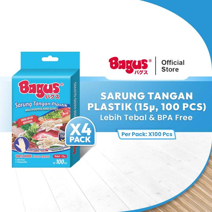 Gambar [ QUAD PACK ] Bagus Sarung Tangan Plastik 15 µ 100 pcs [ 4 Pack ] dari Bagusmartofs Kota Administrasi Jakarta Barat Tokopedia