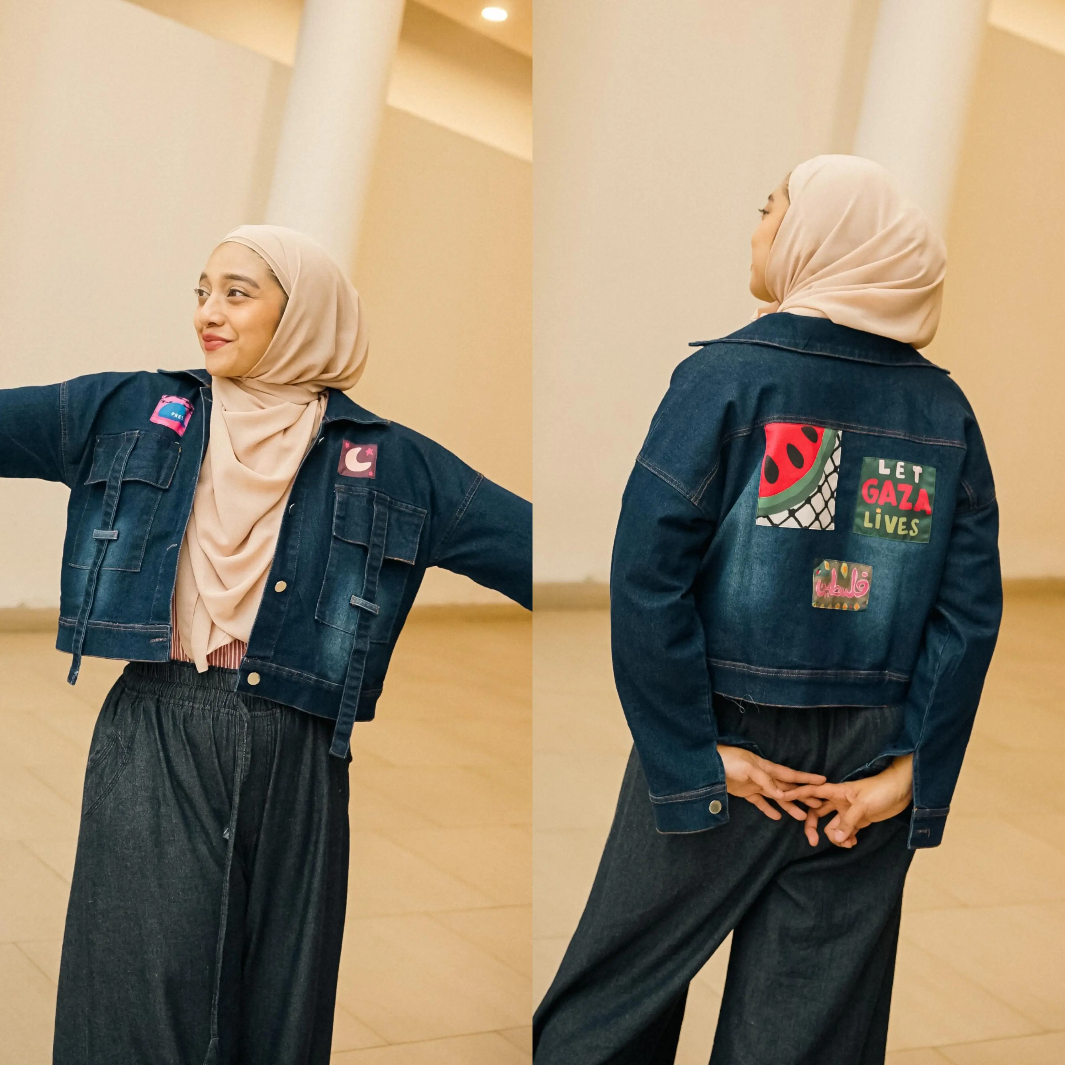 Renad Palestine Jacket Dark Blue Chikigo