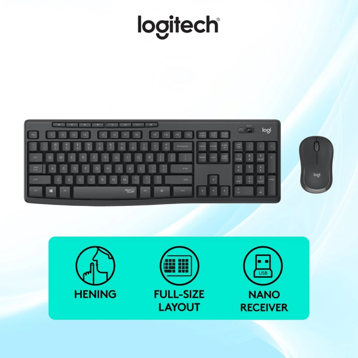 Gambar Logitech Keyboard Mouse MK295 Silent Wireless Combo - Garansi 1 Tahun dari Doran Wearable Official Store Kota Administrasi Jakarta Pusat Tokopedia