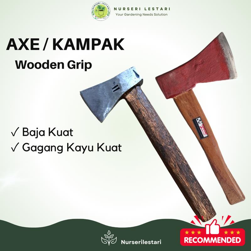 Kampak Kapak Baja Gagang Kayu Kualitas Bagus - Shop | Tokopedia