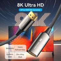 Gambar Vention Kabel Converter Displayport DP Male to HDMI Female 4K 8K 60hz 144Hz HDR Cotton Braided - HFN dari Vention By Andalan Kota Administrasi Jakarta Utara 2 Tokopedia