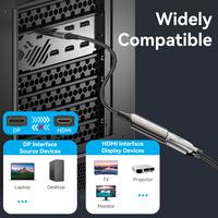 Gambar Vention Kabel Converter Displayport DP Male to HDMI Female 4K 8K 60hz 144Hz HDR Cotton Braided - HFN dari Vention By Andalan Kota Administrasi Jakarta Utara 3 Tokopedia
