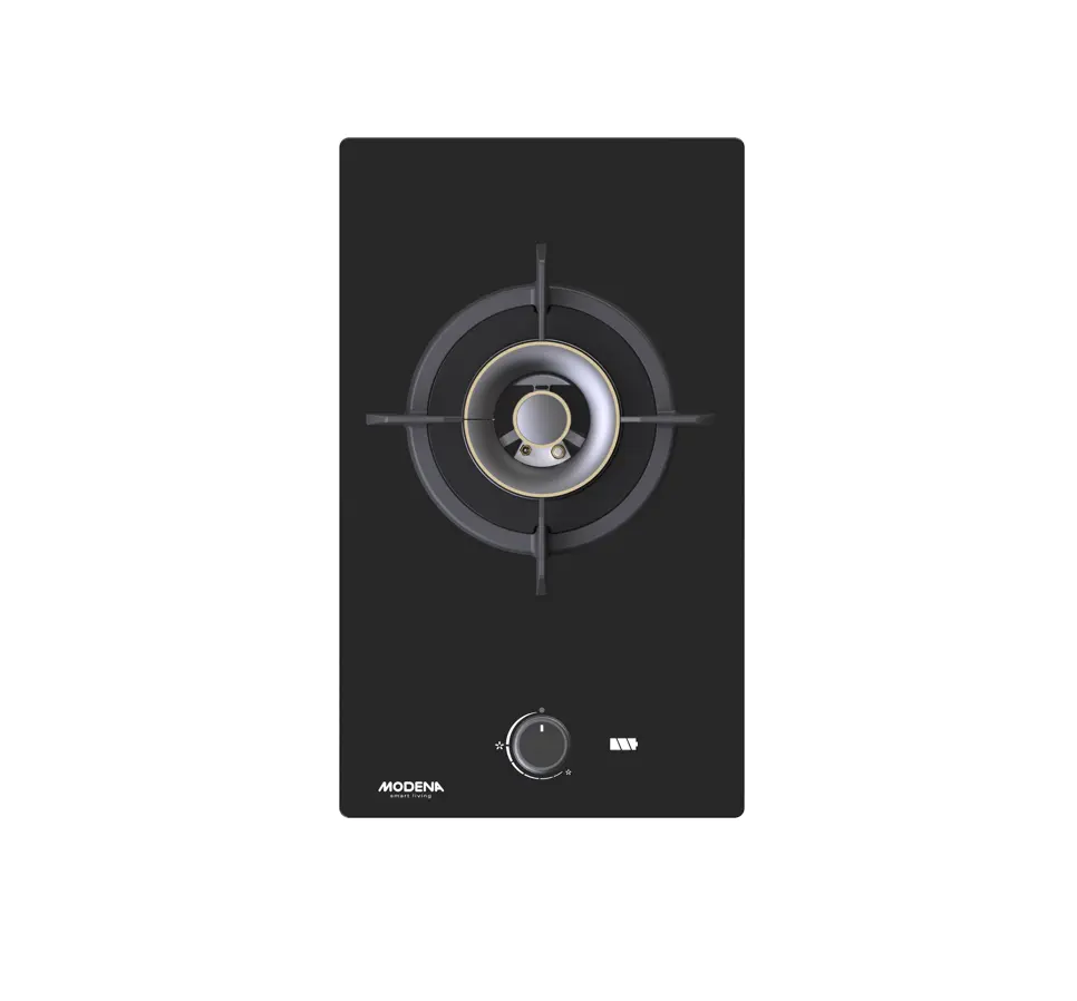 Modena kompor gas tanam BH 1315 BDBK / BH 1315 - 1 tungku - Kaca Hitam Black