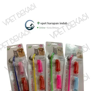Sikat Gigi Set Anjing Kucing Teeth Cleaning Cat Dog Brush