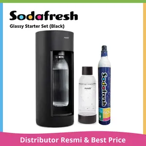 Glassy Starter Set (Black) soda maker by Sodafresh