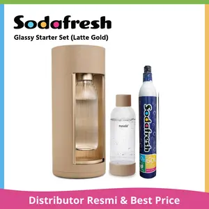 Glassy Starter Set (Latte Gold) soda maker by Sodafresh