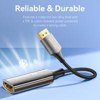 Gambar Vention Kabel Converter Displayport DP Male to HDMI Female 4K 8K 60hz 144Hz HDR Cotton Braided - HFN dari Vention By Andalan Kota Administrasi Jakarta Utara 4 Tokopedia