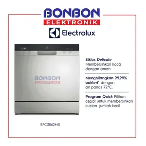 Electrolux Dishwasher Compact 55cm EFC3862MS / EFC-3862MS UltimateCare 300 with 8 place settings