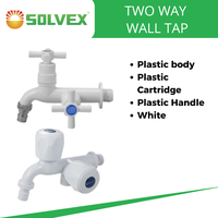 Gambar SOLVEX Kran Air Tembok Keran Cabang Plastik 1/2 inch Mesin Cuci Kamar Mandi Toilet Kokoh Kuat Berkualitas Bulat Putih - BALING dari SOLVEX Official Store Kab. Bekasi 1 Tokopedia