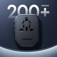Gambar CHARGER HP VIVAN VPS-T003A 20W UNIVERSAL TRAVEL ADAPTER FAST CHARGING WITH USB TYPE-C STANDAR EROPA EU AMERIKA USA AUSTRALIA AUS INGGRIS UK dari btgcom Kota Denpasar 4 Tokopedia