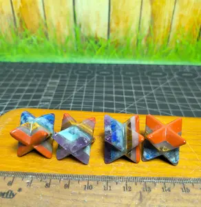 Batu Natural Merkaba Carving  7 chakra 2cm (Harga per pcs)