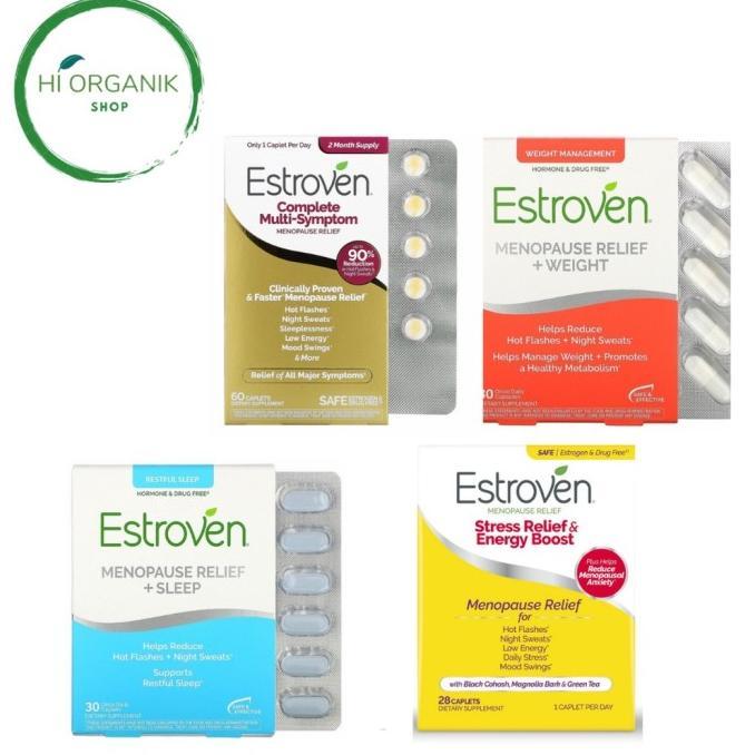 Estroven Complete Multi-Symptom Menopause Relief 60 Caplets ; Estroven Menopause Relief + Weight 30 Once Daily Capsules ; Estroven Menopause Relief + Sleep 30 Once Daily Caplets ; Estroven Menopause R
