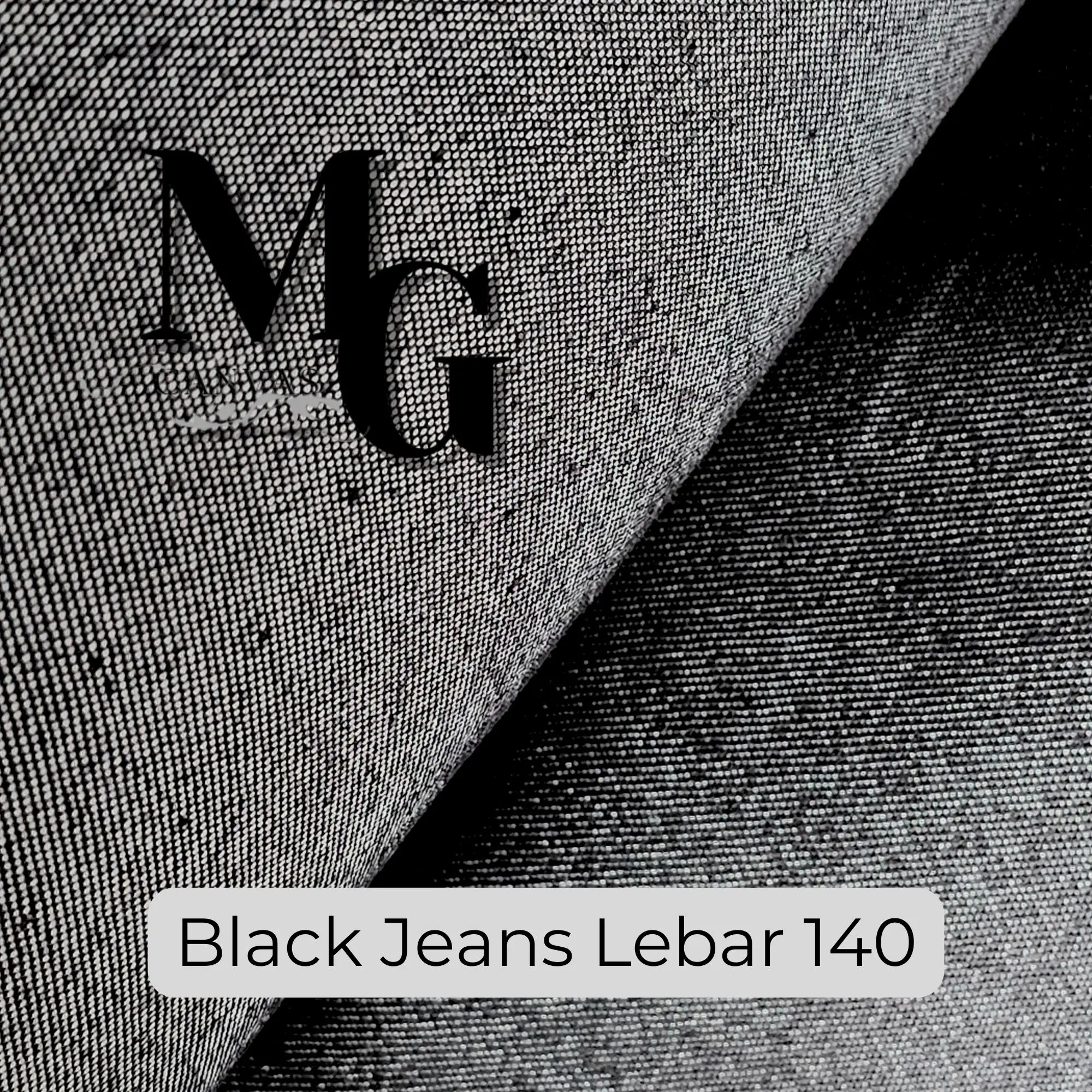 Kain Black Jeans untuk Sepatu/Celana Lebar 140cm