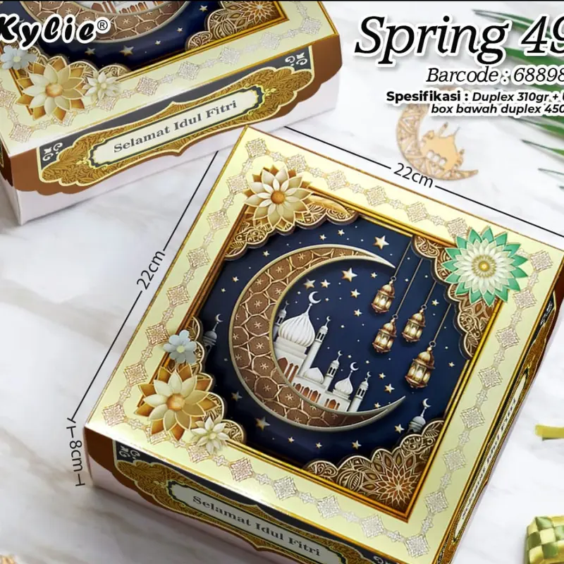 ( isi 5 pcs/ @ 8.000 ) BOX/DUS KUE IDUL FITRI UKR 22X22X8 3