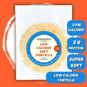 Low calorie White Flour Tortilla kulit kebab / Salad wrap 20 cm Stronghold bakery