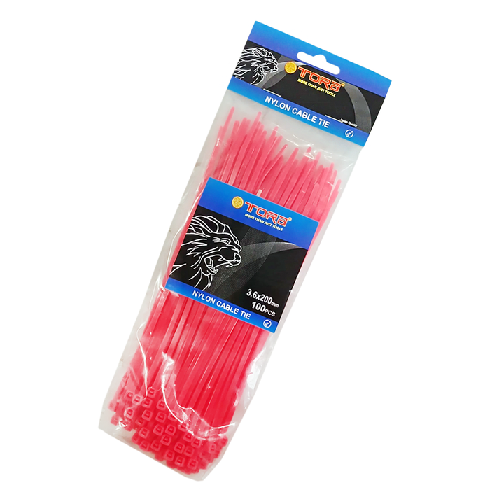 Gambar TORA Kabel Tis Nylon 3.6 x 200 mm - Tali Ikat Warna Merah 100 Pcs dari Tora Official Shop Kab. Bandung Tokopedia