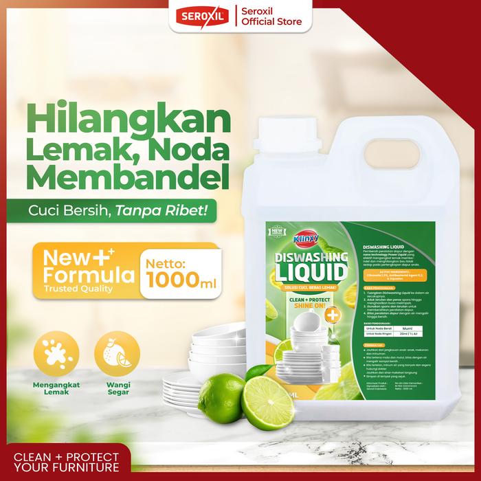 Gambar KLINXY Sabun Cuci Piring Diswashing Pencuci Piring Lime 1 Liter dari SEROXIL Kab. Bogor Tokopedia
