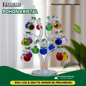 Pajangan Kristal Pohon Kristal Buah Apel Buah Dekorasi Rumah Import