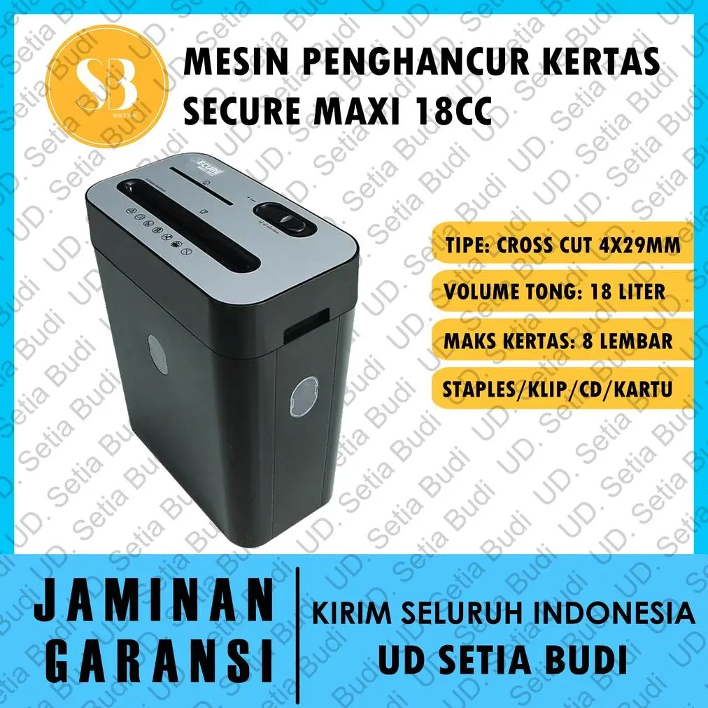 BEST Mesin Panghancur Kertas Secure Maxi 18CC Asli dan bergaransi