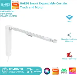 BARDI Curtain Motor with Expandable Track 1.35 - 2.4 Meter | Track 2.4 - 4.5 Meter