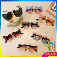 Gambar [COD] RB C672 Kacamata Beruang Hitam Anak Bayi Kaca mata Bear Shape Gaya Korea Sunglasses Kids Fashion Tanpa Bingkai Kacamata Telinga Beruang - C672, HITAM  dari RB TOYS AND TECHNOLOGY Kab. Tangerang 1 Tokopedia