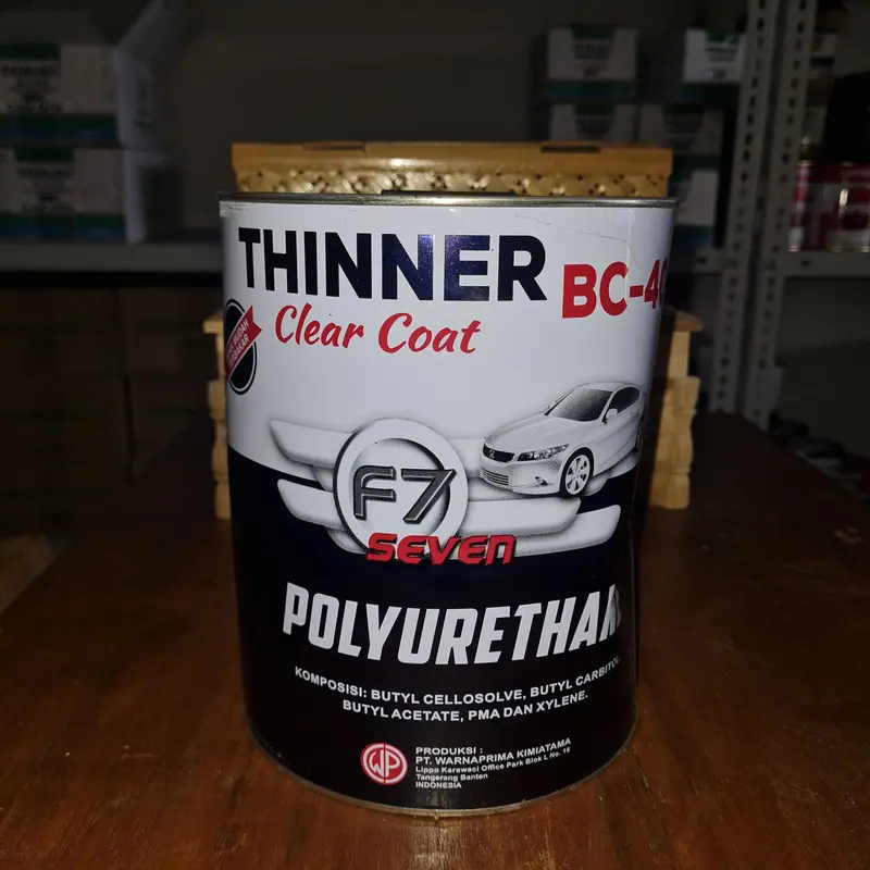 Thinner BC 40, PU, Clear Coat Kemasan Galon - Cocok untuk Cat Epoxy, Primer Surfacer, Melamine, Duco - Paint, Merah 1