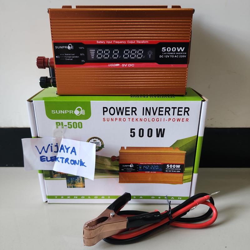 power Inverter Sunpro PI 500 W 500 watt 500watt 12V layar display ...