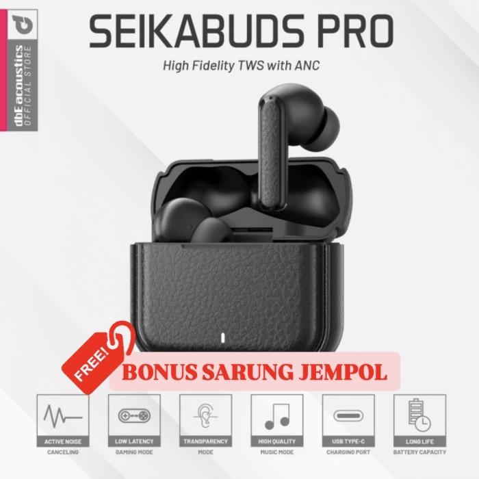 Gambar DBE Seikabuds Pro Wireless Bluetooth Earphone TWS with Active Noise Cancelling ANC Low Latency , High Quality Sound Bass Microphone dari Click & Go Tokopedia Kota Bandung Tokopedia