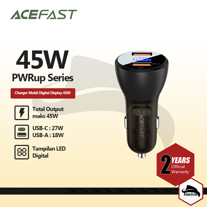 Gambar ACEFAST B7 CAR CHARGER MOBIL LED DIGITAL DISPLAY USB FAST CHARGING dari KoboiTech Kota Administrasi Jakarta Utara Tokopedia