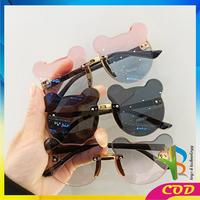 Gambar [COD] RB C672 Kacamata Beruang Hitam Anak Bayi Kaca mata Bear Shape Gaya Korea Sunglasses Kids Fashion Tanpa Bingkai Kacamata Telinga Beruang - C672, HITAM  dari RB TOYS AND TECHNOLOGY Kab. Tangerang 5 Tokopedia