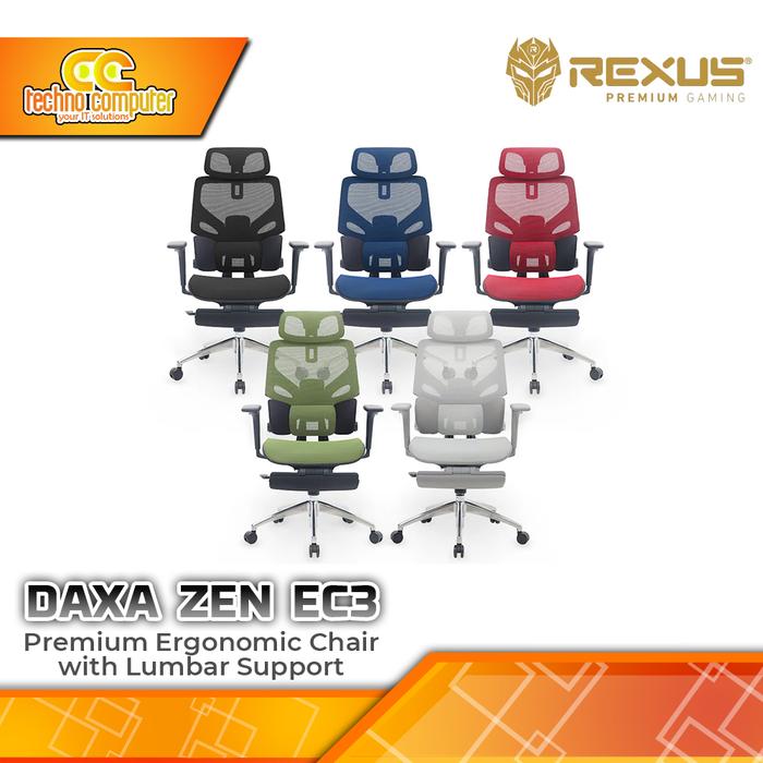 Gambar KURSI OFFICE REXUS DAXA ZEN DX-EC3 ERGONOMIC OFFICE CHAIR dari Techno Computer Bali Kota Denpasar Tokopedia