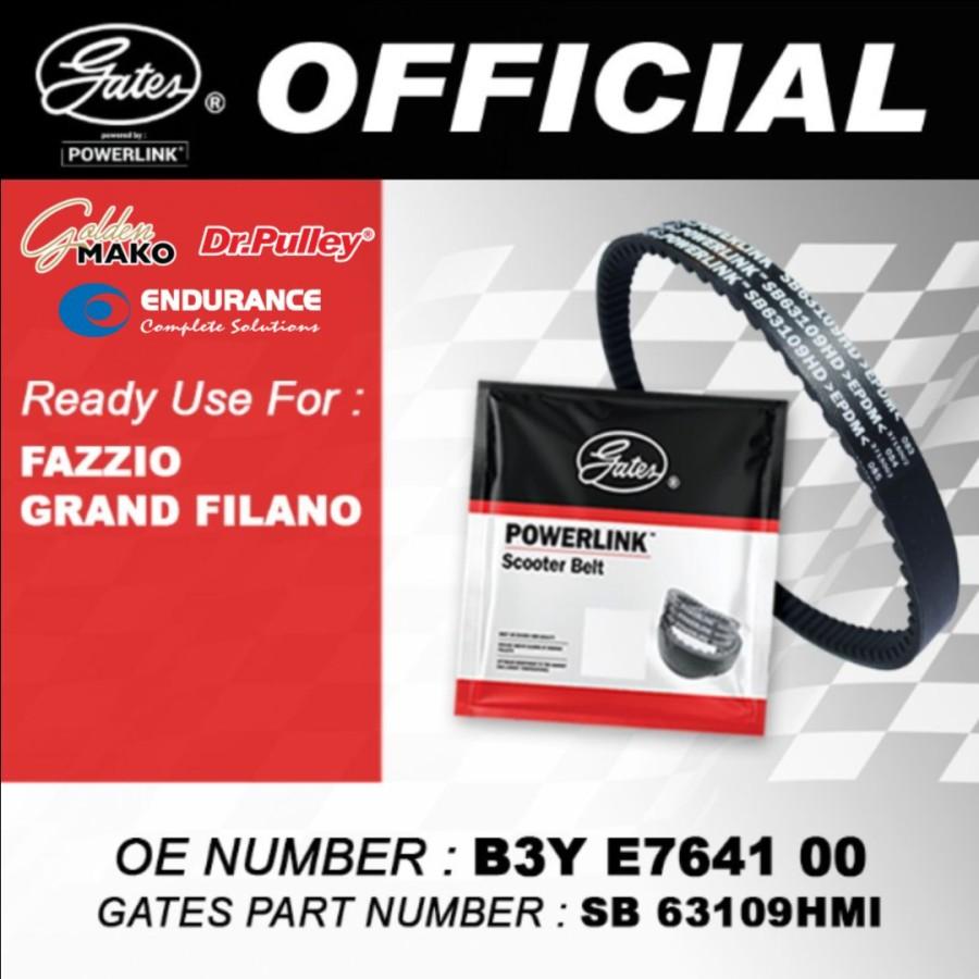 VAN BELT VBELT GATES YAMAHA FAZZIO 2022-NOW GRAND FILANO 2023-NOW - FAZZIO 2022