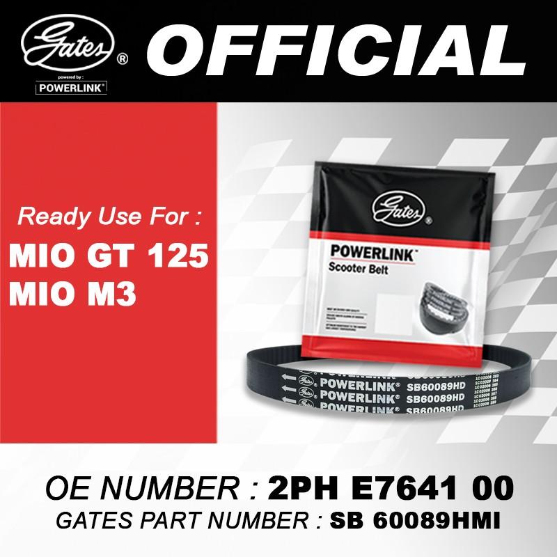 VAN BELT VBELT GATES YAMAHA FREEGO X-RIDE 125 FINO 125 Z S 2PH ASLI EPDM Karet Motorcycle - XRIDE 125 2PH