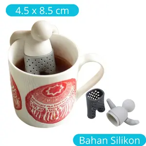 Filter Saringan Air Gelas Teh Kopi Unik Silikon BPA Free Tea Infuser Strainer