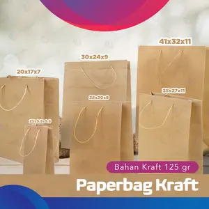 paper bag tali polos coklat | paperbag murah | Tas Kertas tali