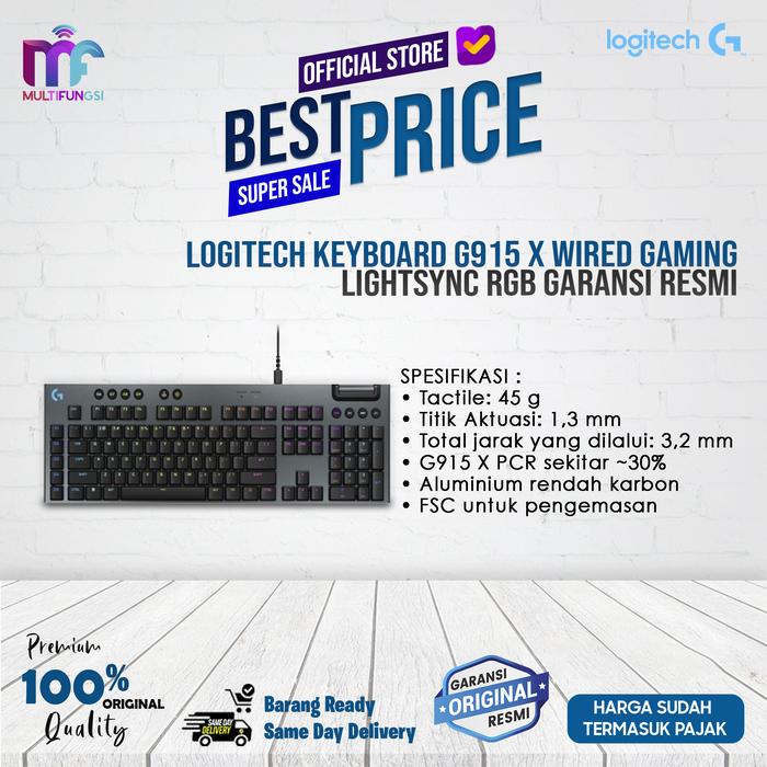 Gambar Logitech Keyboard G915 X Wired Gaming Lightsync RGB Garansi Resmi dari Multifungsi Online Kota Administrasi Jakarta Pusat Tokopedia