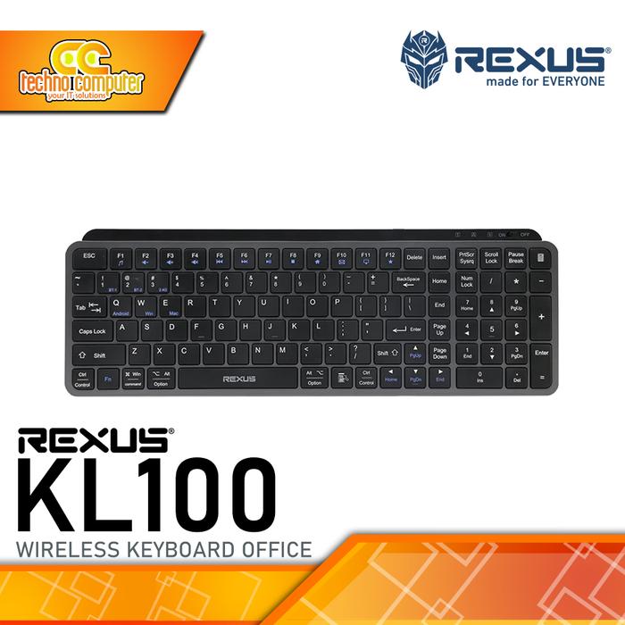 Gambar KEYBOARD REXUS KL100 Bluetooth Wireless - Office Keyboard dari Techno Computer Bali Kota Denpasar Tokopedia