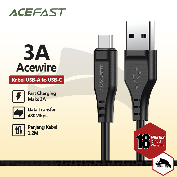 Gambar ACEFAST C3-04 KABEL DATA CHARGER TYPE C FAST CHARGING SAMSUNG XIAOMI dari KoboiTech Kota Administrasi Jakarta Utara Tokopedia