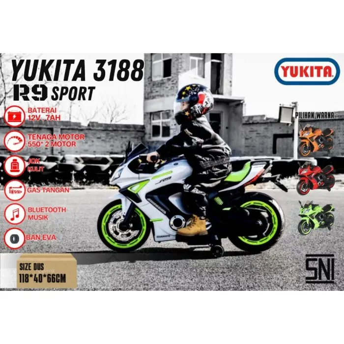 Mainan Anak Motor Aki MOTOR YUKITA 3188 R9 SPORT