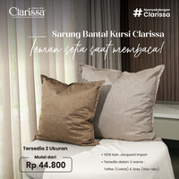 Gambar Sarung Bantal Kursi Sofa Premium - Clarissa - Toffee (Coklat), 40x40 cm dari Clarissa Spring Bed Kota Bandung 4 Tokopedia