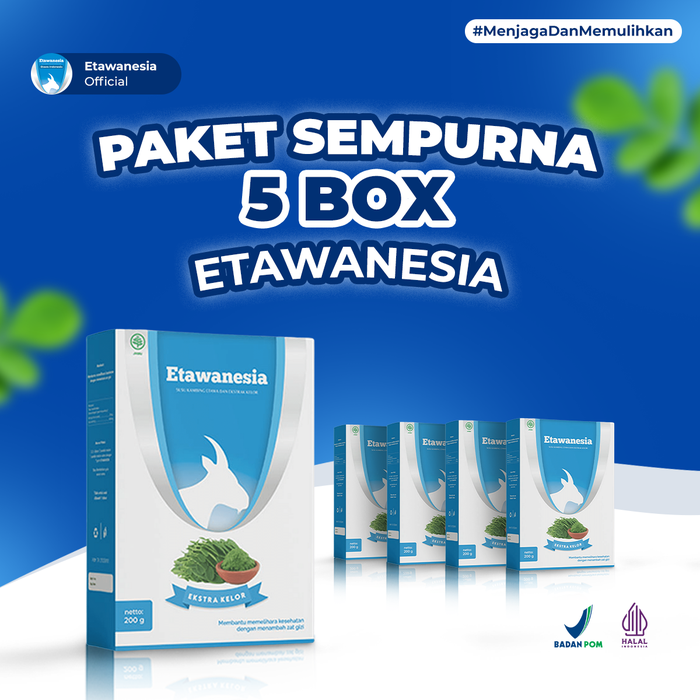 Gambar 5 BOX ETAWANESIA BIRU Susu Kambing Etawa + Ekstrak Moringa Folium Bpom dari Etawanesia Official Jakarta Utara Tokopedia