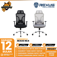 Gambar REXUS NC4 ERGONOMIC OFFICE Chair - LIGHT GREY dari GGSTORESBY Kota Surabaya 1 Tokopedia
