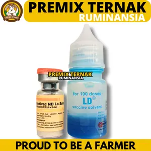 VAKSIN ND LASOTA DOSIS 100 EKOR + PELARUT MEDIVAC MEDION - Vaksin Ayam Tetes Mata Nd Lassota Tetelo