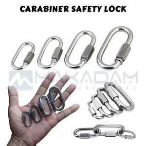 Carabiner Hammock Safety Lock Ulir Stainless Steel