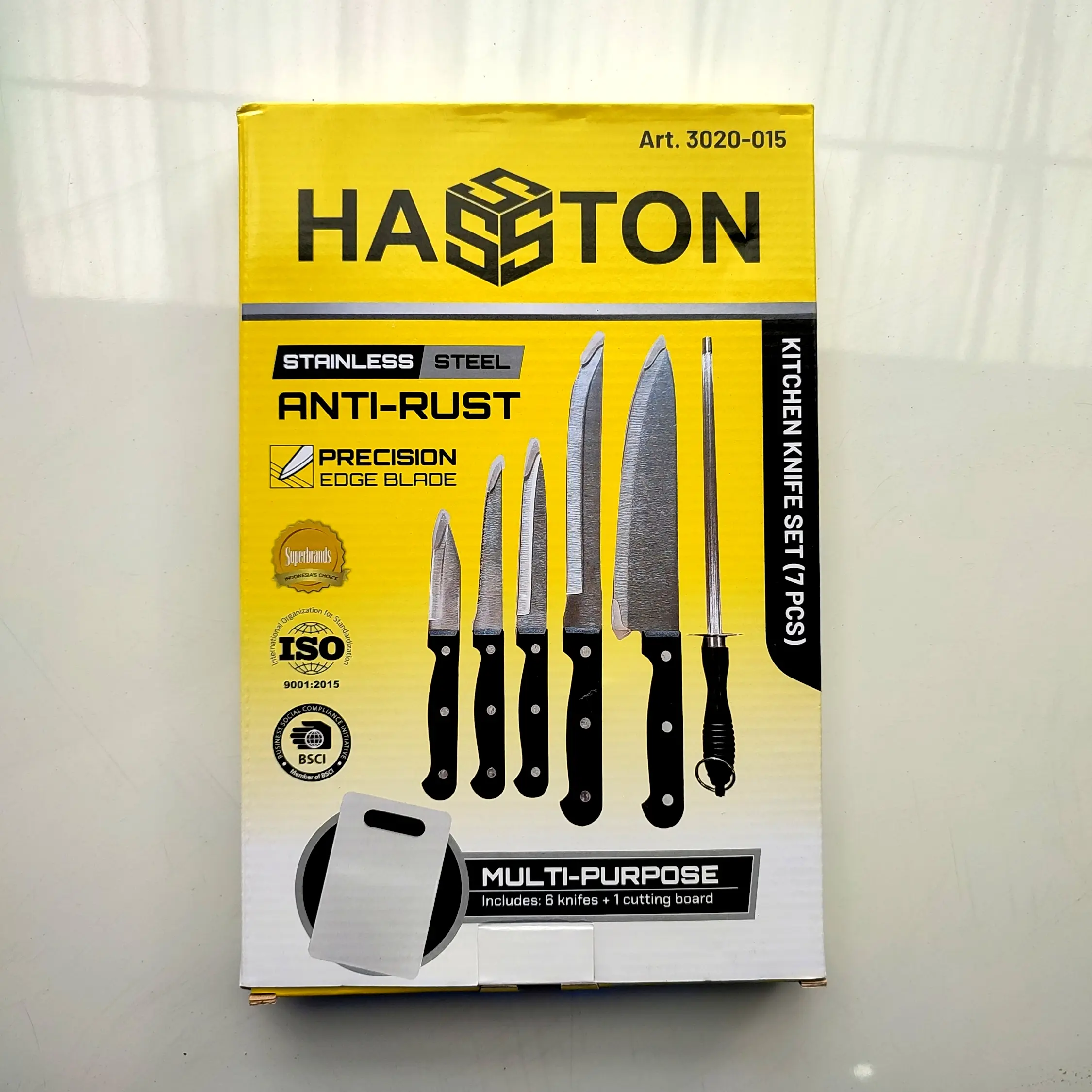 Pisau Dapur Set / Knife Set 7 Pcs Stainless Steel Haston Prohex