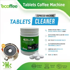 Ecoffee Tablet, Pembersih Coffee machine, Pembersih mesin kopi New