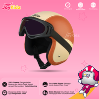 Gambar Helm Bogo Anak Polos Retro Kacamata Usia 2 3 4 5 6 Tahun Mocca Cream dari JoyKidz Kota Surabaya 3 Tokopedia